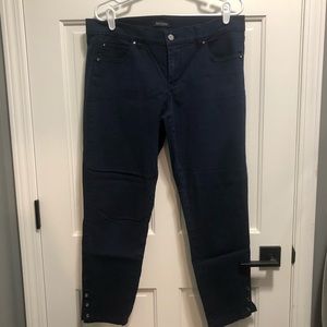 WHBM Navy Crop Pant